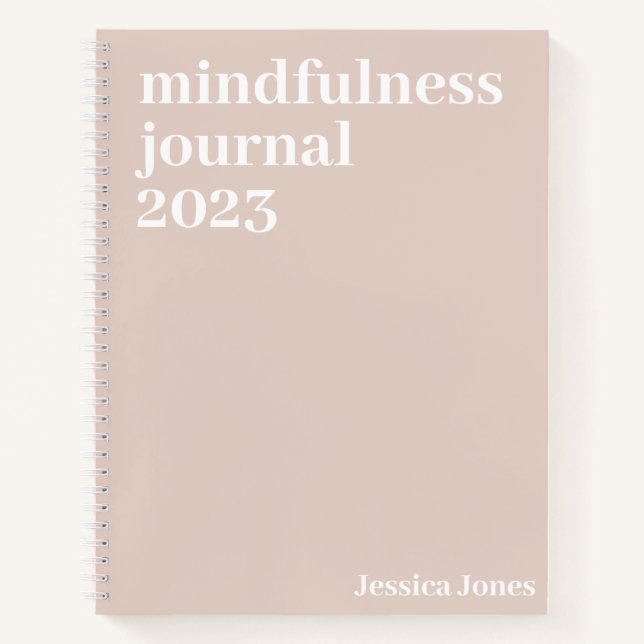 Pink Minimalist Mindfulness Journal (Front)