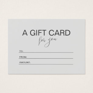 Pink Minimalist Voucher Amount Gift Card