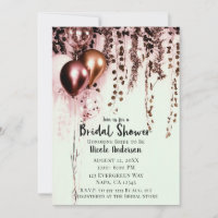 Pink Mink Rose Gold Lights Rustic Ivy Bridal