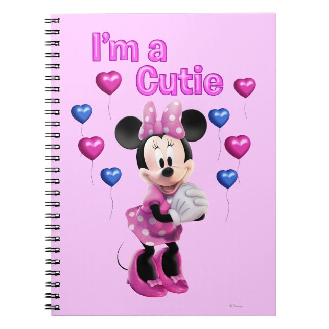 Pink Minnie | Cutie with Hearts Notebook (Front)