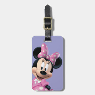 Pink Minnie Hands Behind Back Luggage Tag