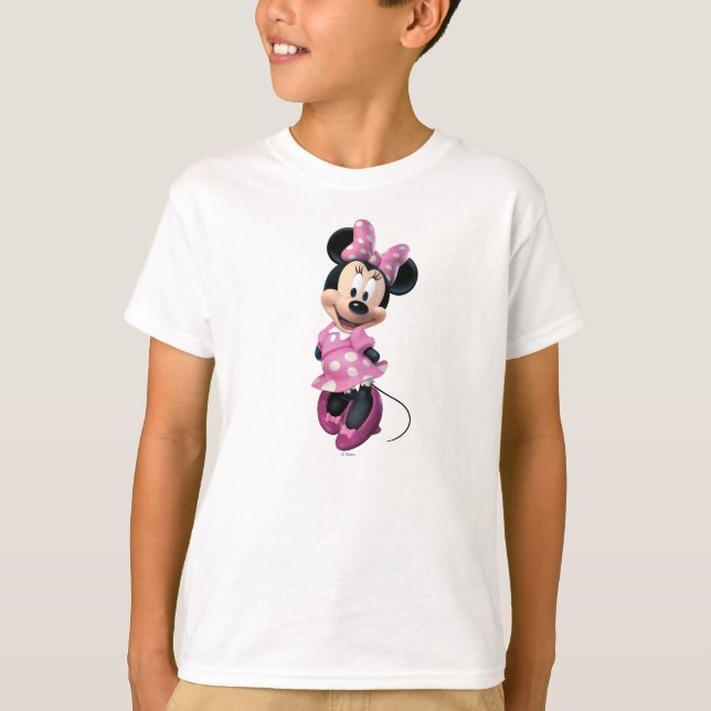 Pink Minnie | Hands Behind Back T-Shirt (Front)