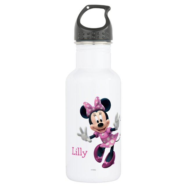 Pink Minnie | Hands Out 532 Ml Water Bottle (Front)