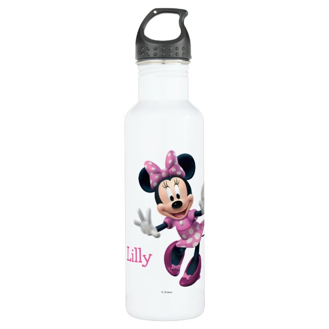 Pink Minnie | Hands Out 710 Ml Water Bottle (Front)
