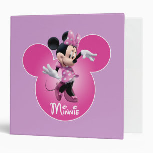 Pink Minnie   Mickey Head Icon Binder