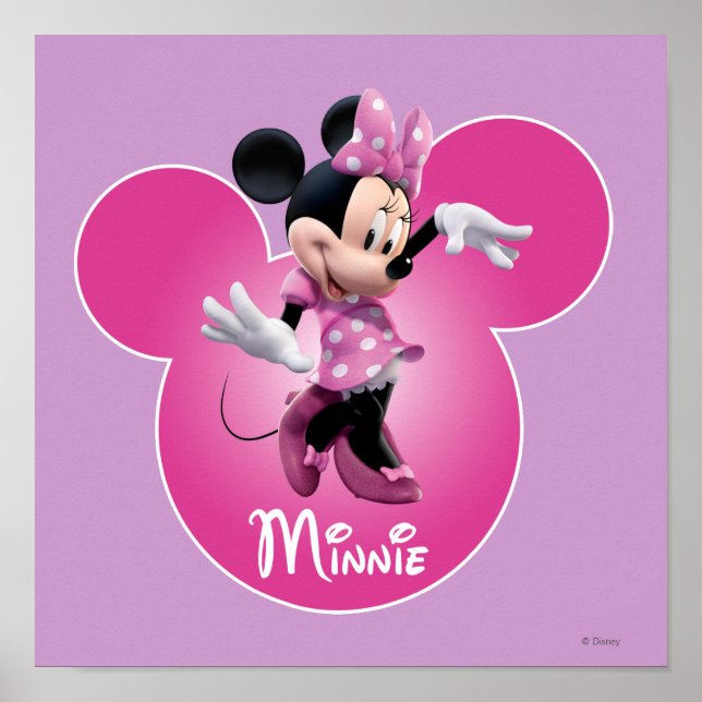 Pink Minnie | Mickey Head Icon Poster (Front)
