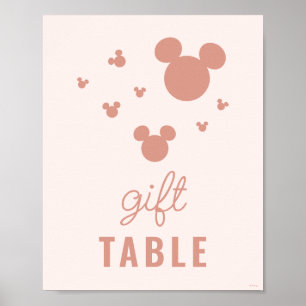 Pink Minnie Mouse Confetti Girl's First Birthday Poster