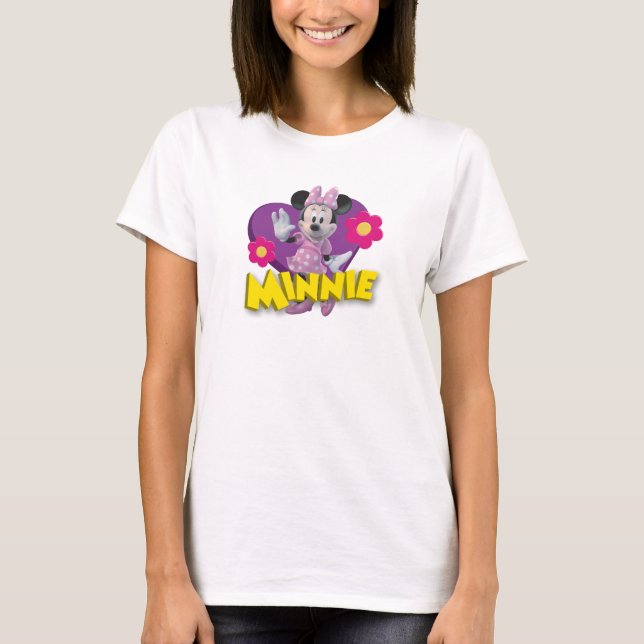 Pink Minnie | Waving T-Shirt (Front)