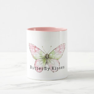 Pink Mint Butterfly Kisses Mug