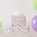 Pink Mint Floral Ranunculus Birthday Wrapping Paper<br><div class="desc">Pink Mint Floral Ranunculus Birthday</div>