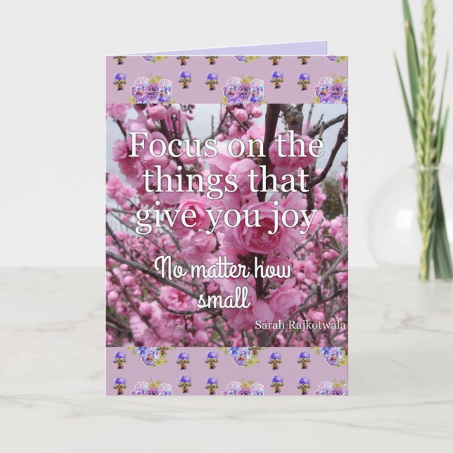 Pink Miracle of Love Flower Floral Photo art Card (Front)