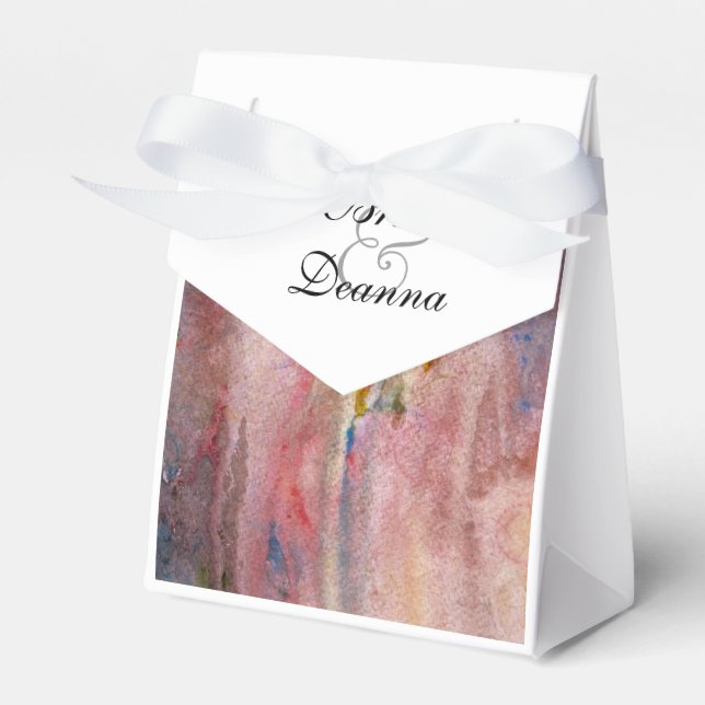 Pink Mist Favour Favor Box (Front Side)