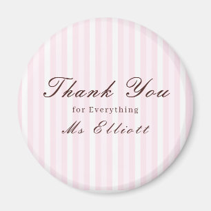 Pink Mist - Personalised Thank You Teacher Magnet
