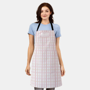 Pink Mix Plaid Apron