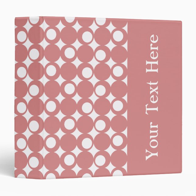 Pink Mod Ball Design with custom text Binder (Front/Spine)