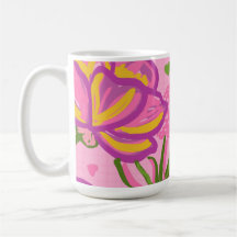 Pink Modern Abstract Floral