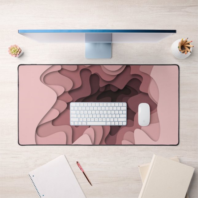 Pink Modern Abstract Office Non Slip Desk Mat (Office 1)