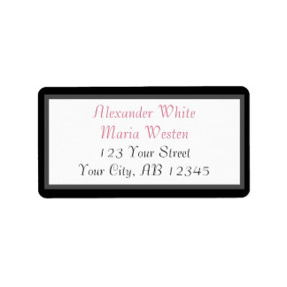 Pink Modern Address Labels