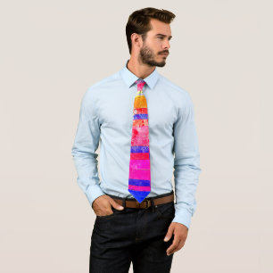 Pink Modern Business Abstrac Pink Blue Bright Tie