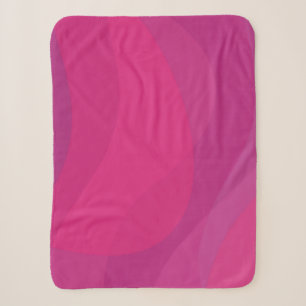 Pink, modern, cool, trendy urban wavy illustration sherpa blanket