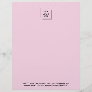 Pink Modern Corporate Business Letterhead Design