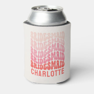 Pink modern girly retro 60's simple vibes can cooler