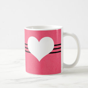 Pink Modern Heart Mug