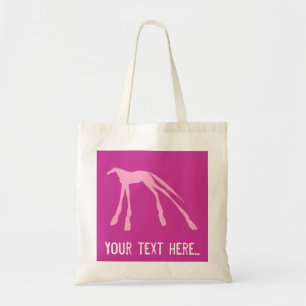 Pink Modern Horses Tote Bag
