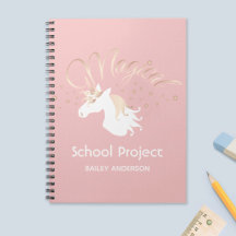 Pink Modern Magical Unicorn Kids