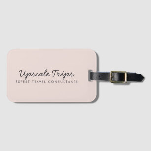 Pink   Modern Minimalist Business Promotional Luggage Tag