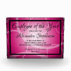 Pink Modern Personalized Acrylic Award Plaque