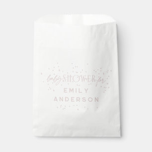 Pink Modern Rainbow and stars White Baby Shower Favour Bag