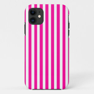 Pink Modern Stripes iPhone 11 Case