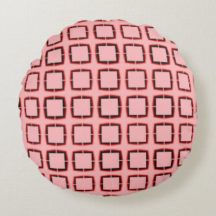 Pink modern texture round pillow