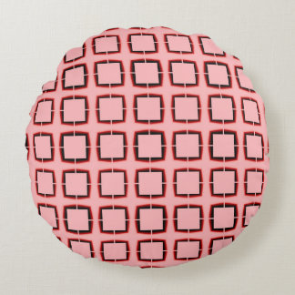 Pink modern texture round pillow