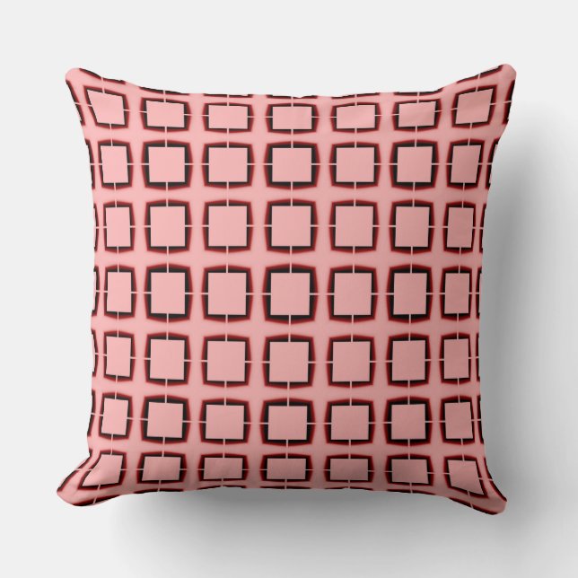 Pink modern texture throw pillow (Front)