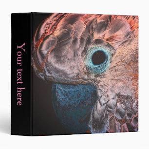 Pink Moluccan Cockatoo Parrot Art Personalized Binder