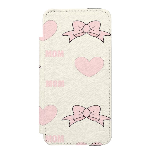 Pink mom pattern incipio iPhone wallet case (Folio Front)