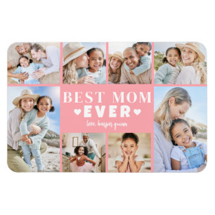 Pink Mom Photo Collage Magnet