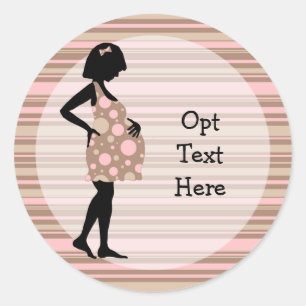 Pink Mom to Be Stickers