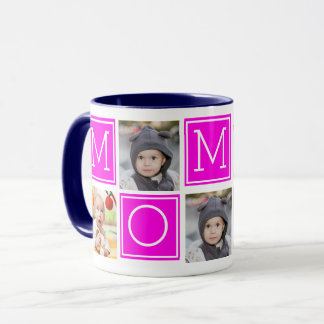 Pink Mommy Custom Photo Collage Coffee Mug