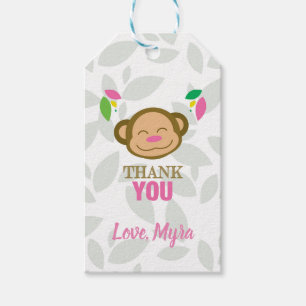 Pink Monkey Gift Tag