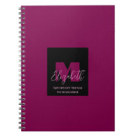 Pink Monogram Custom Name Polka Dots Geometric Ci