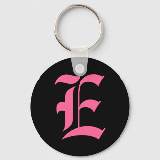 Pink Monogram E Keychain