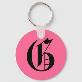 Pink Monogram G Keychain