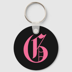 Pink Monogram G Keychain