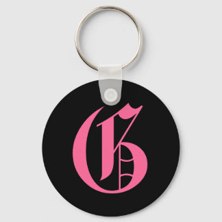 Pink Monogram G Keychain