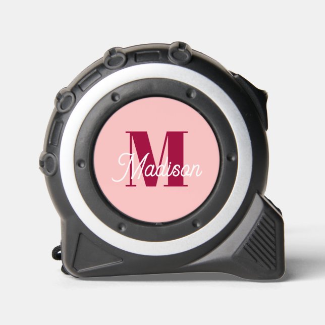 Pink Monogram Initials Modern Custom 1 (Front)
