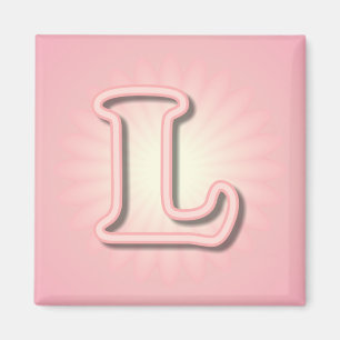 Pink Monogram L Magnet
