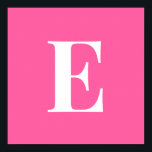 Pink Monogram Letter Poster | Personalized Initial<br><div class="desc">Pink Monogram Letter Poster | Personalized Initial Wall Art | Preppy Minimal Typography Print | Custom Dorm Decor Create a clean, timeless look with this navy monogram letter poster. Featuring a bold serif initial in crisp white against a vibrant pink background, this design is simple, refined, and highly versatile. Personalize...</div>